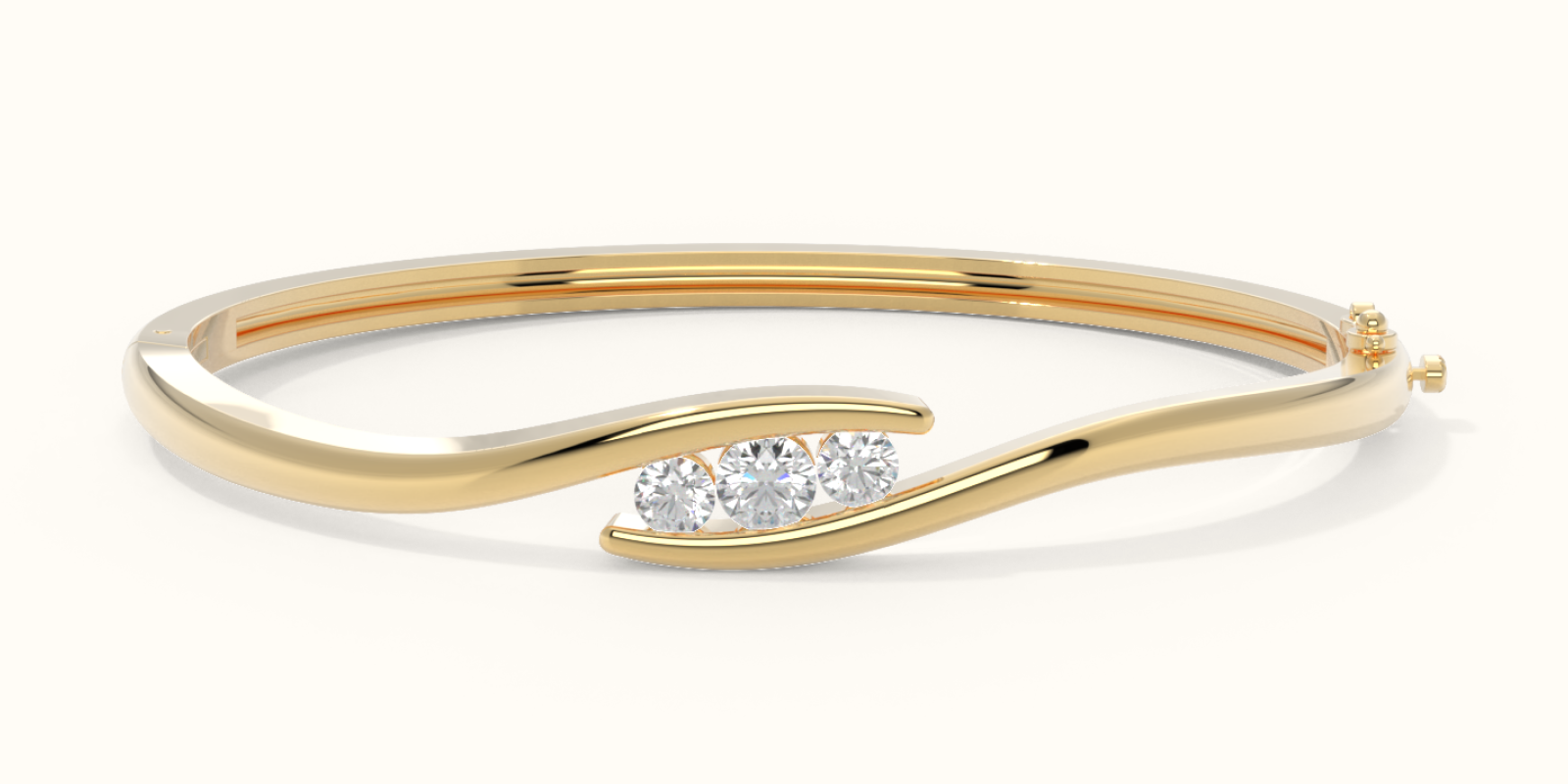 Channel Setting Round Diamond Bangle